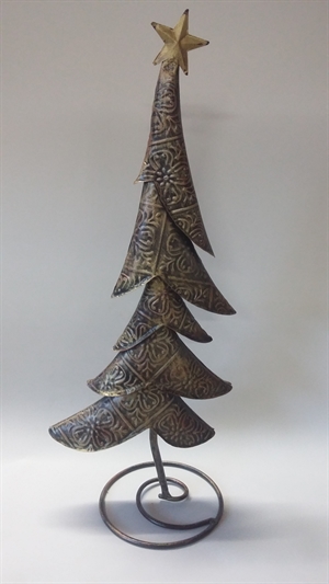 Juletræ af spraymalet blik, 75 cm højt, 1 stk